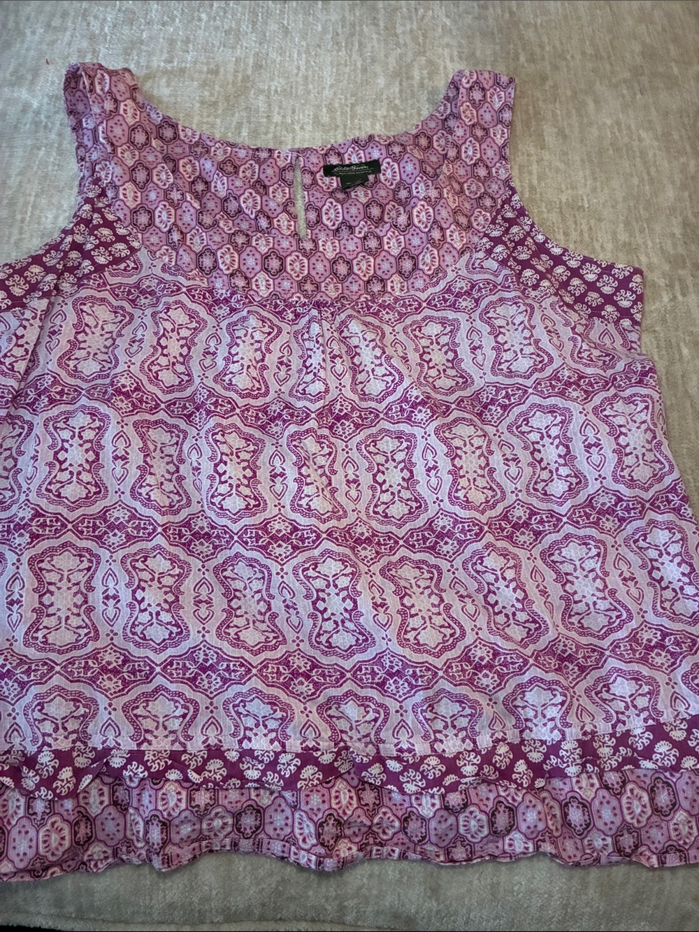 Eddie‎ Bauer Pink Patterned Sleeveless Tank